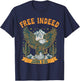 Vintage Free Indeed John 8:36 Christian Eagle Bible Prayer T-Shirt - T-Shirt | Navy