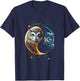 Moon Owl Birds Barn Humorous Yin And Yang Chinese T-Shirt - T-Shirt | Navy