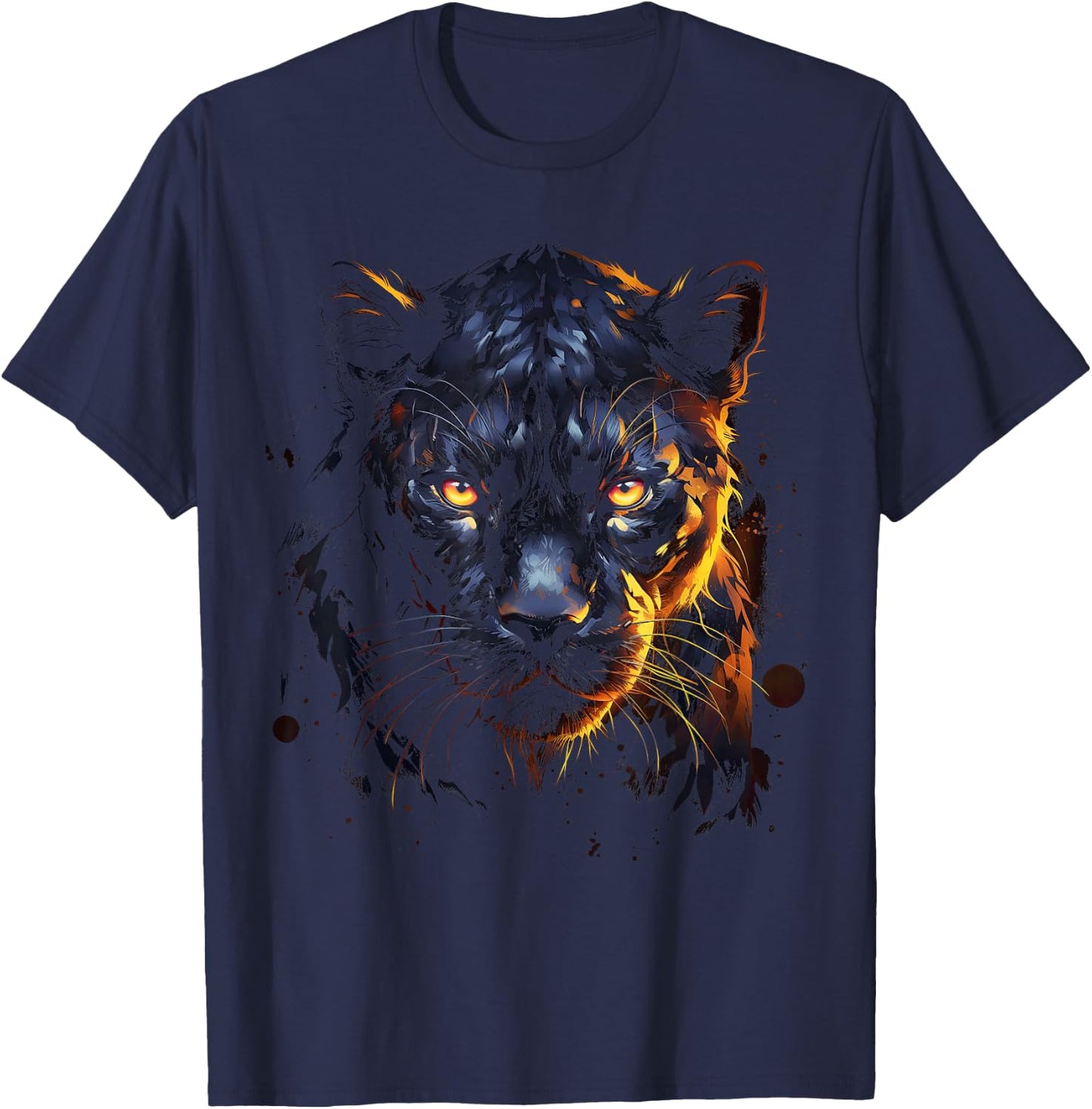 Panther with beautiful eyes black panthers T-Shirt - T-Shirt | Navy