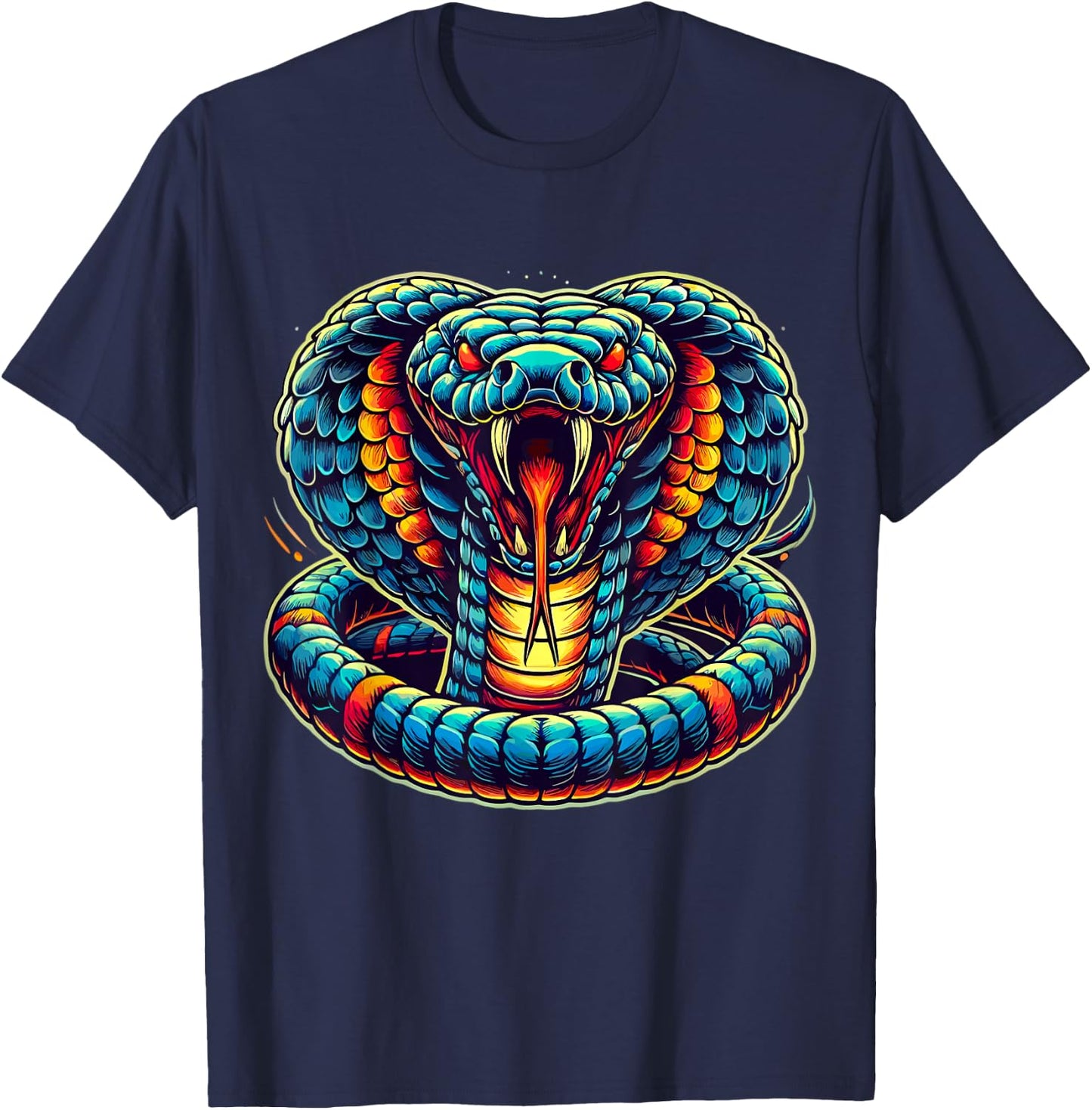 King Cobra Snake T-Shirt - T-Shirt | Navy