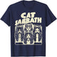 Funny Cat English Rock Band Music Lover Distressed Style Men Women T-Shirt - T-Shirt | Navy