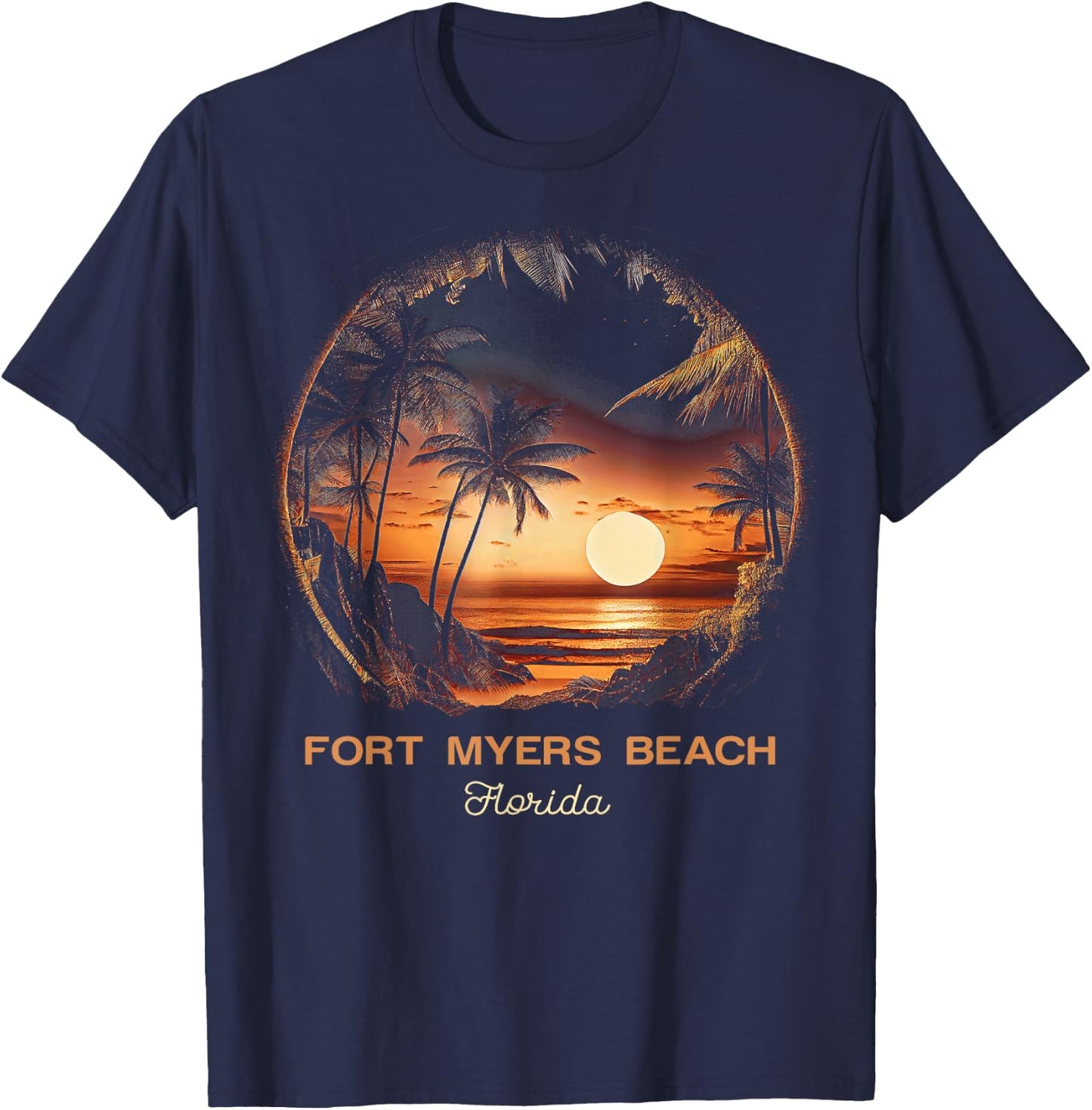 Fort Myers Beach Florida T-Shirt - T-Shirt | Navy