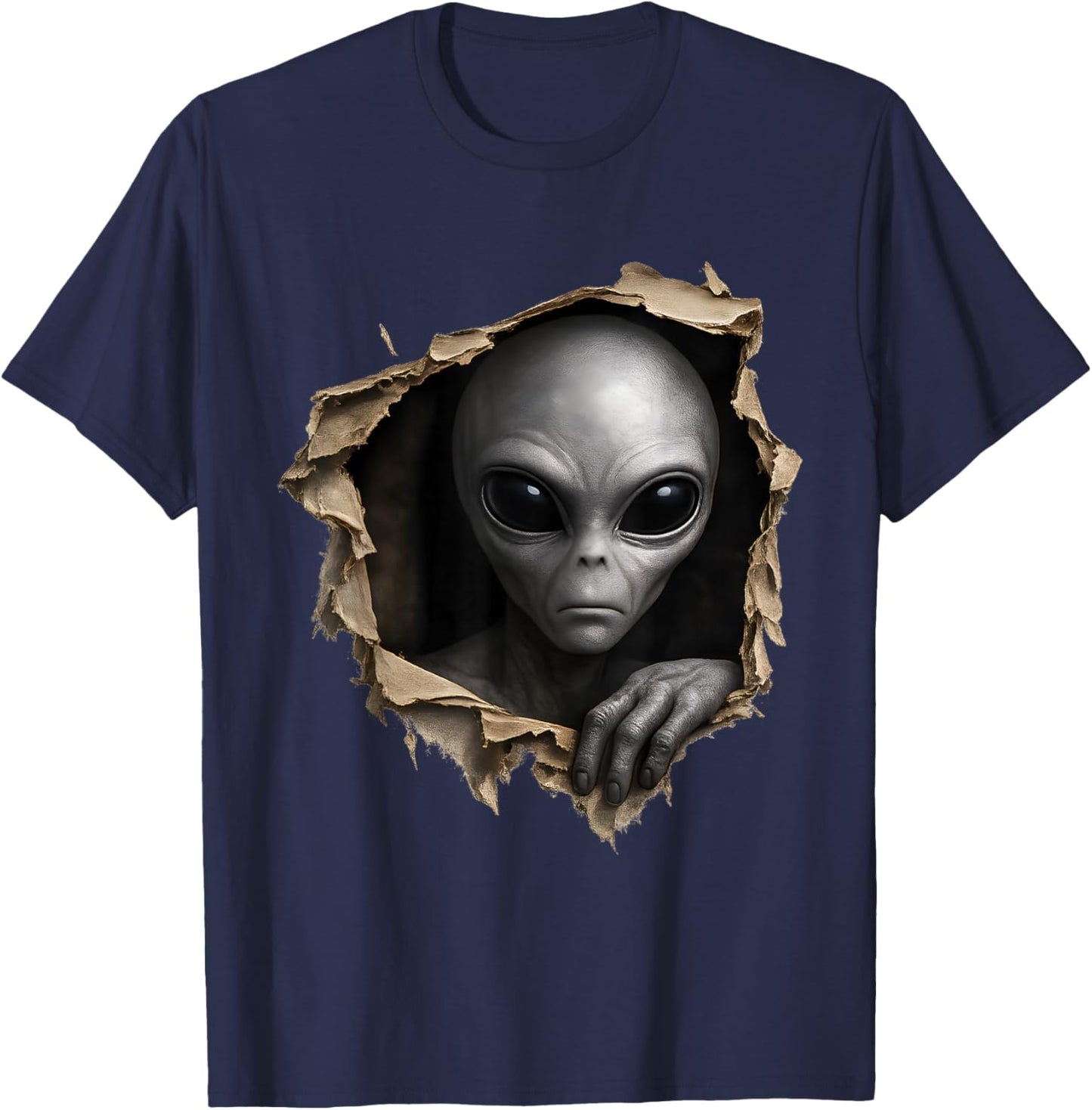 Alien UFO Extraterrestrial Funny Alien Lover 3D Graphic T-Shirt - T-Shirt | Navy
