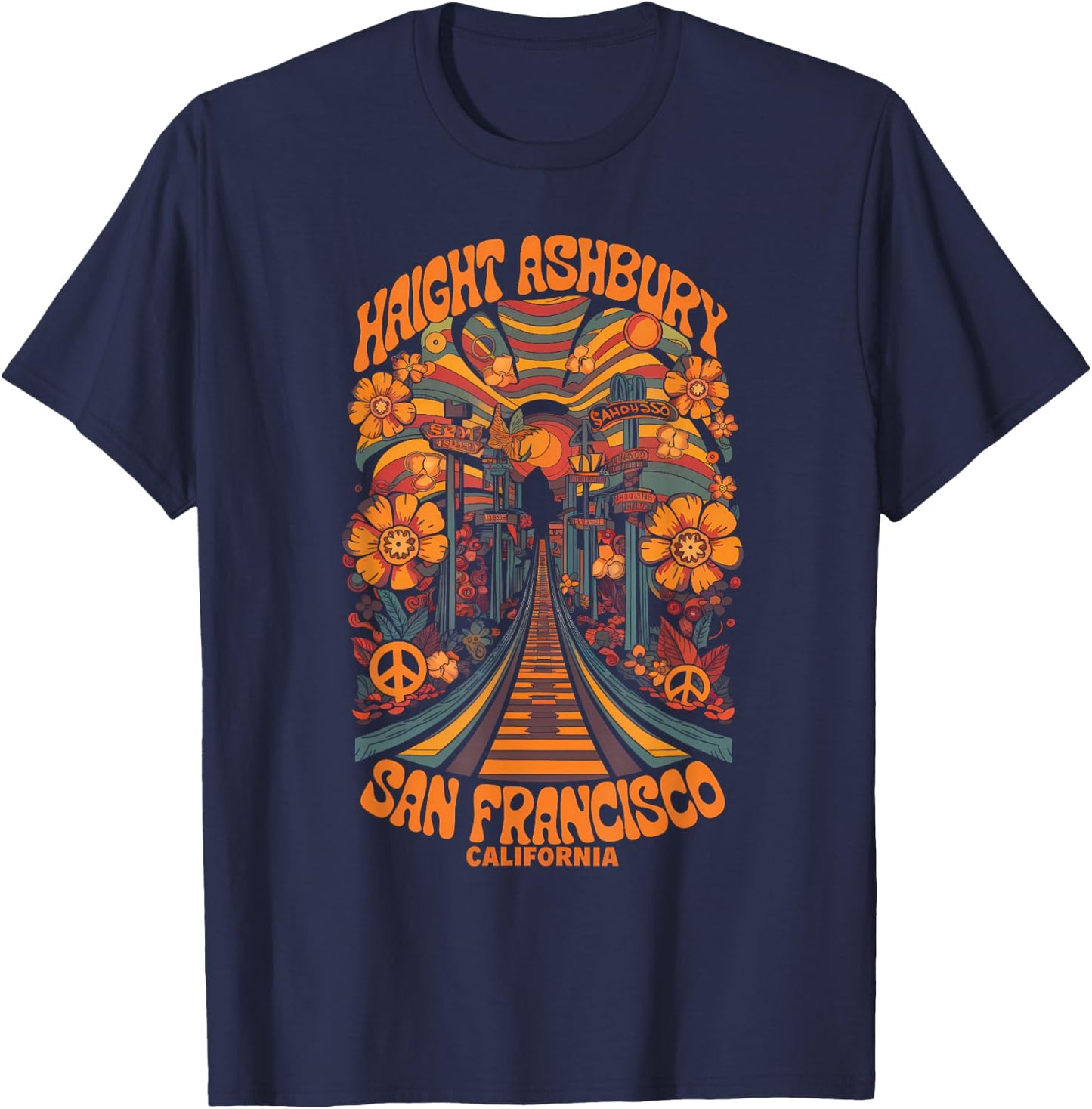 Haight-Ashbury Revolution of Joy T-Shirt - T-Shirt | Navy