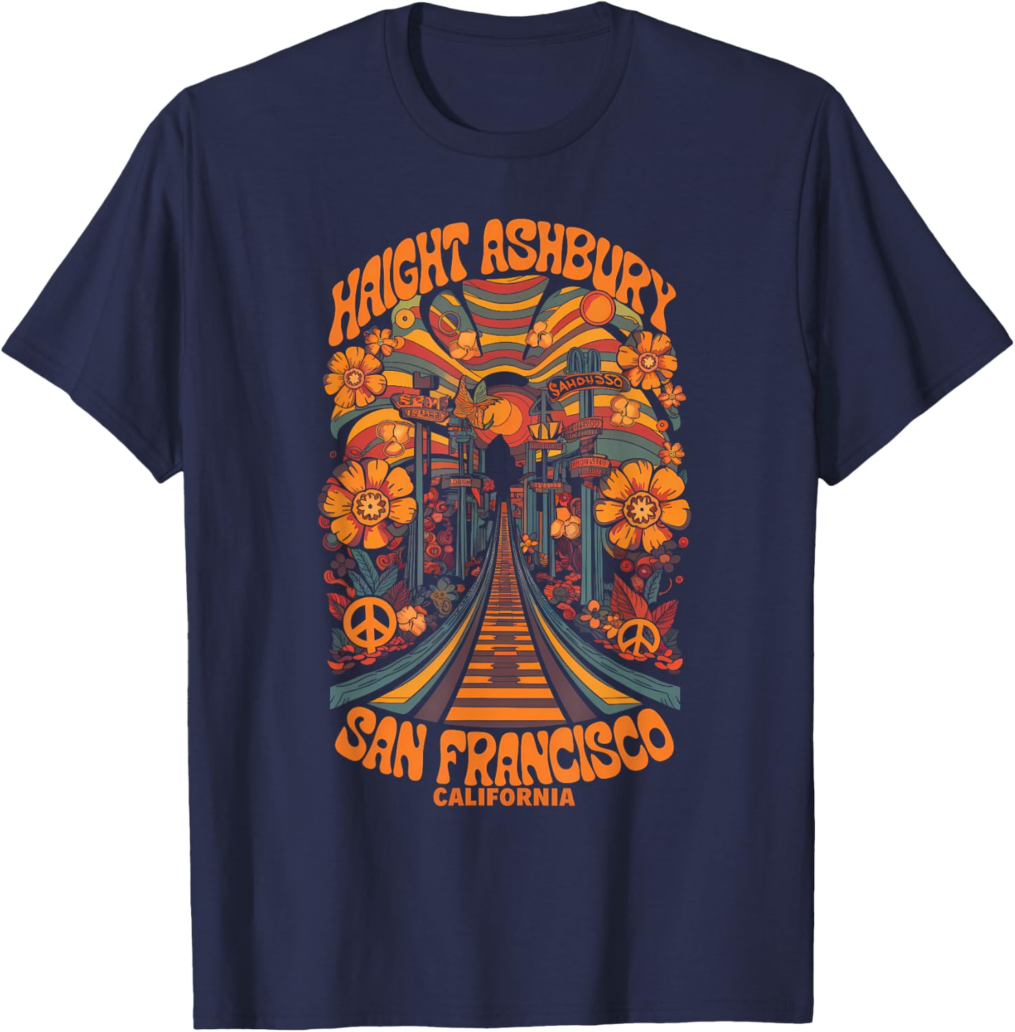 Haight-Ashbury Revolution of Joy T-Shirt - T-Shirt | Navy