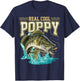 Reel Cool Poppy Fishing Gifts Poppy Father's Day T-Shirt - T-Shirt | Navy