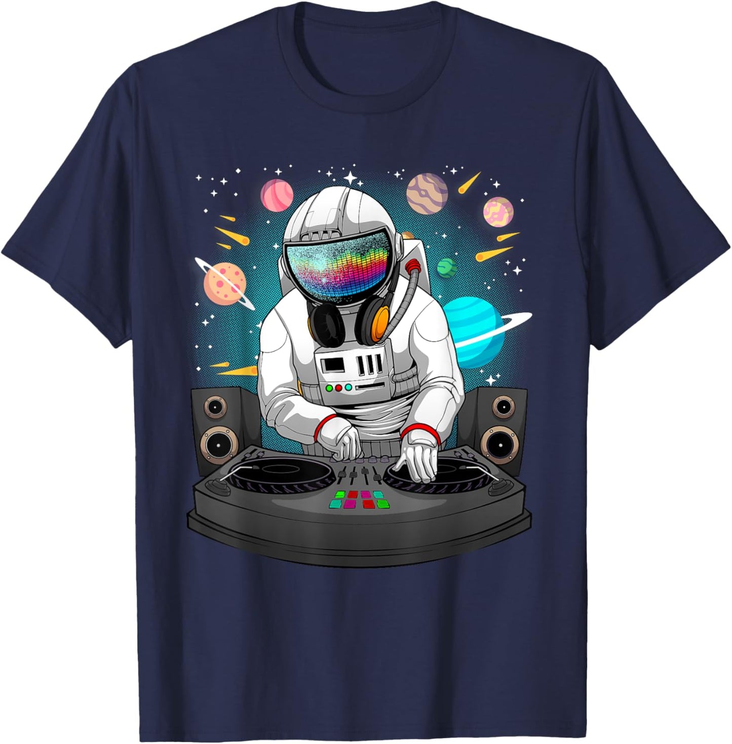 Funny DJ Art Men Women Music Producer Disc Jockey Lover DJ T-Shirt - T-Shirt | Navy