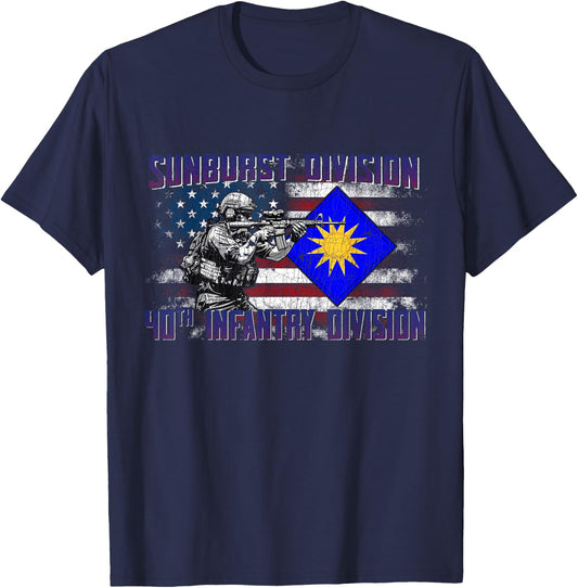 40th Infantry Division 40th ID Sunshine Division Gifts T-Shirt - T-Shirt | Navy