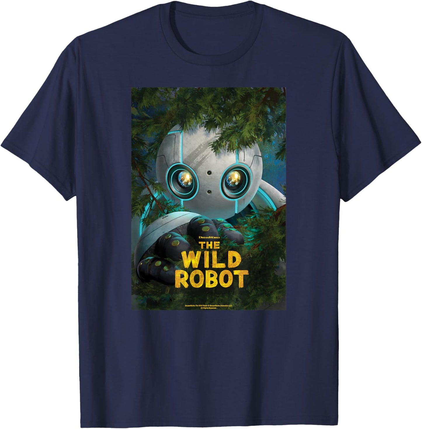 DreamWorks The Wild Robot Poster T-Shirt - T-Shirt | Navy
