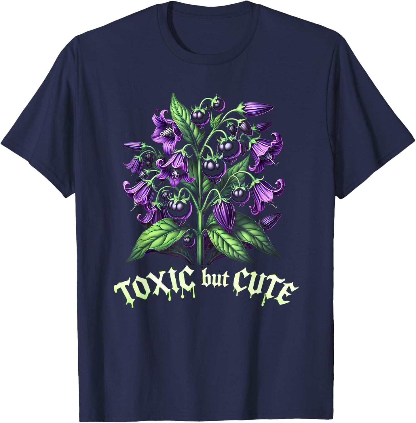 Toxic But Cute Funny Plant T-Shirt - T-Shirt | Navy