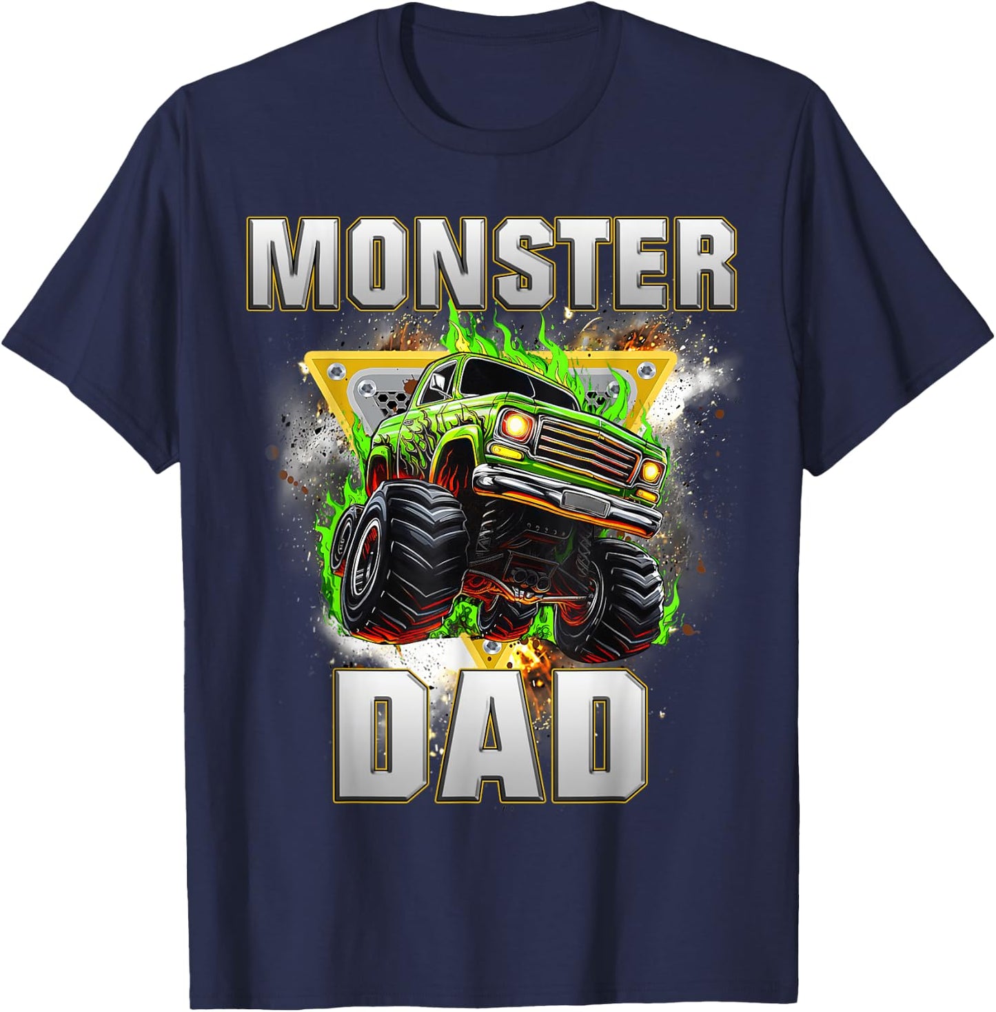 Monster Truck Dad Monster Truck Are My Jam Adults Kids T-Shirt - T-Shirt | Navy