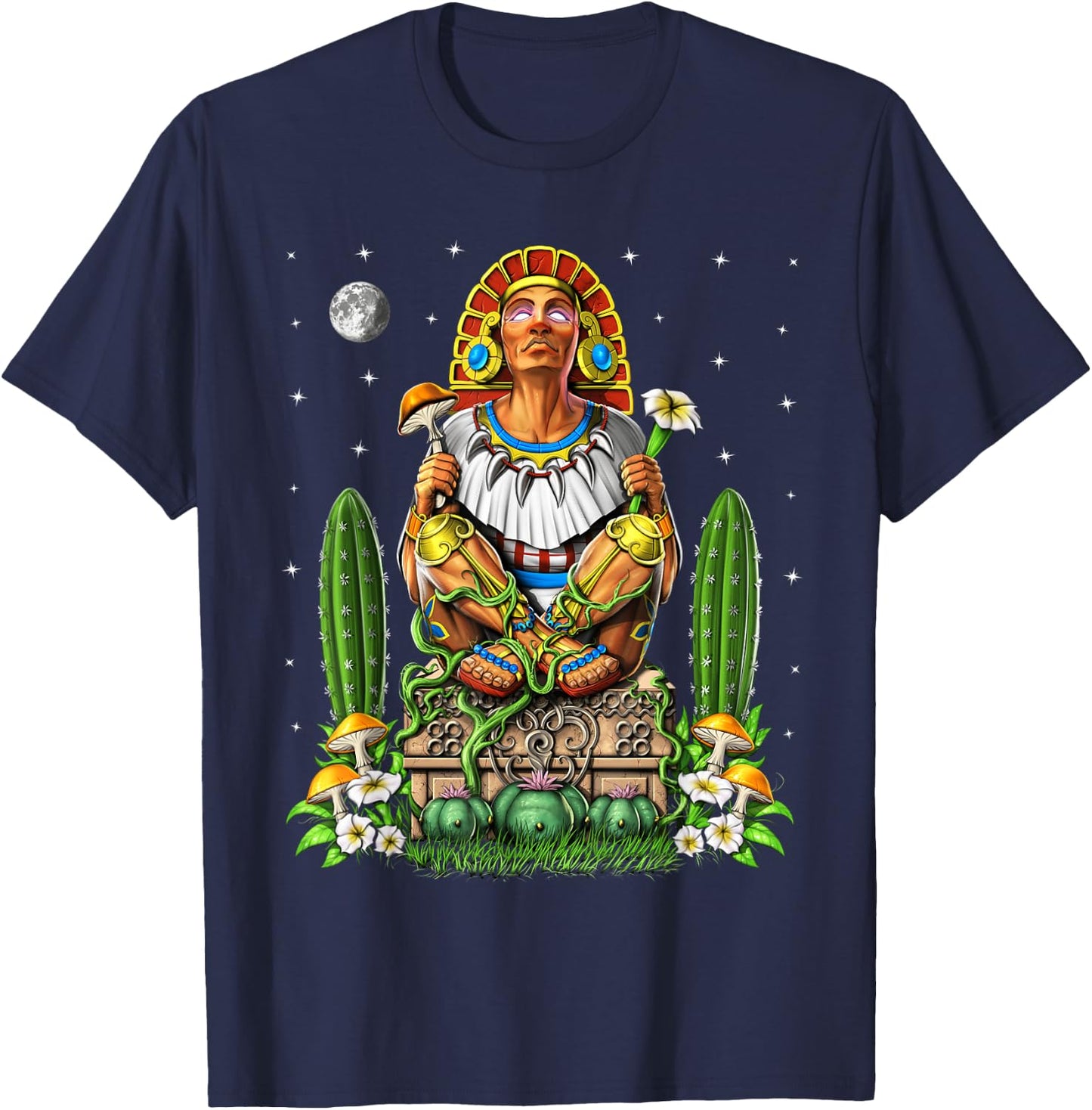 Aztec God Xochipilli Aztec Mythology Gods T-Shirt - T-Shirt | Navy