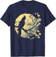 Cockatiel Parrot Lliebhaber Bird Moon and Flowers T-Shirt - T-Shirt | Navy
