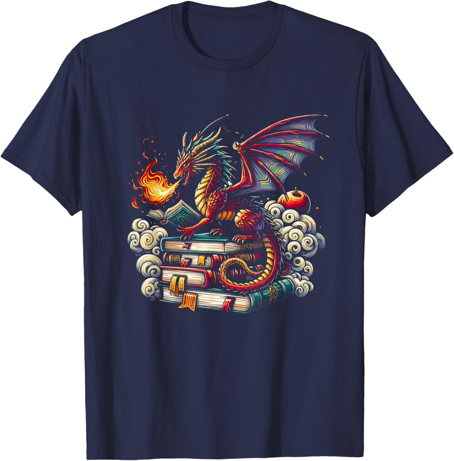 Dragon Chinese Mythical Creature Japanese T-Shirt - T-Shirt | Navy