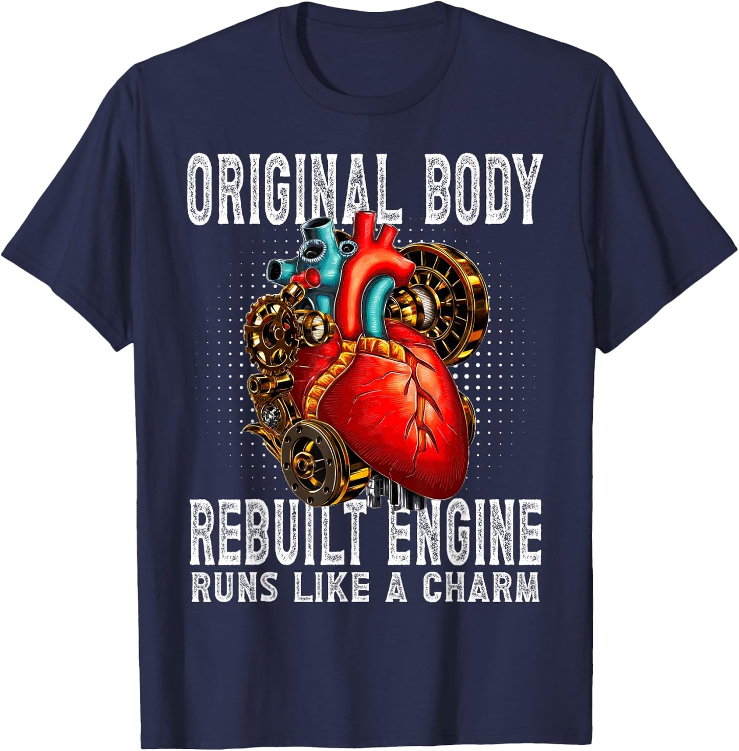 Funny Open Heart Surgery Recovery Survivor Men Women T-Shirt - T-Shirt | Navy