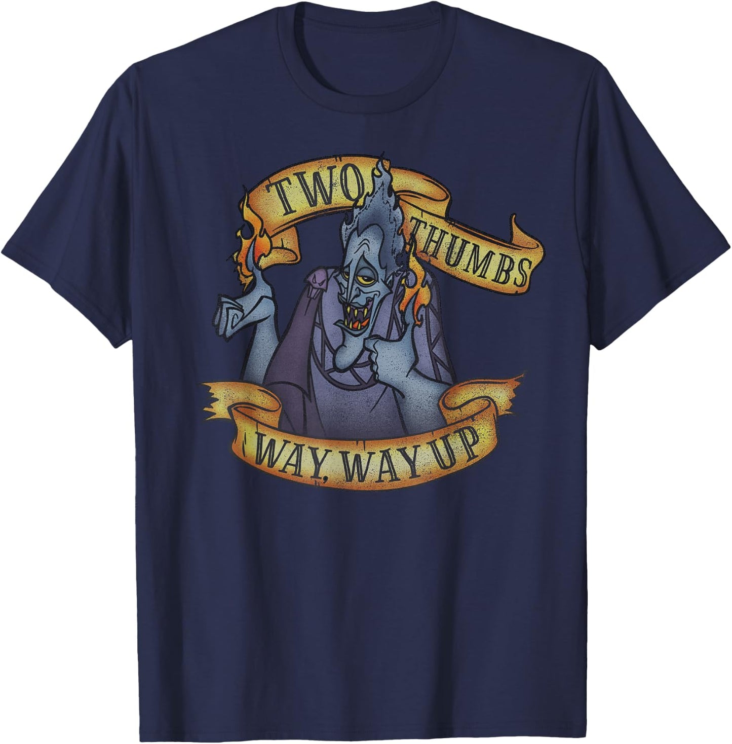 Disney Hercules Hades Two Thumbs Way Way Up T-Shirt - T-Shirt | Navy