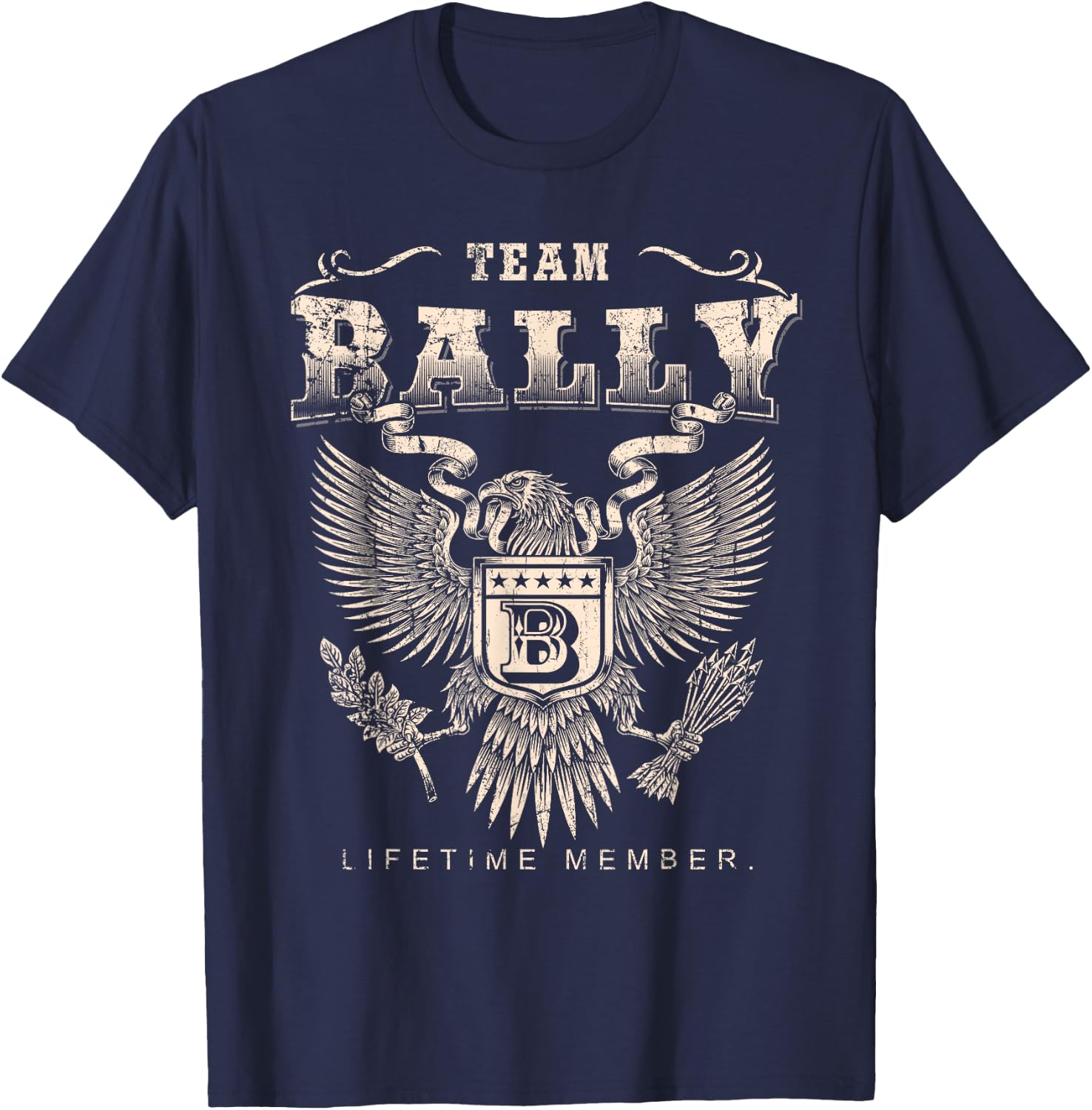 Team Bally Lifetime Member - Bally Name T-Shirt - T-Shirt | Navy