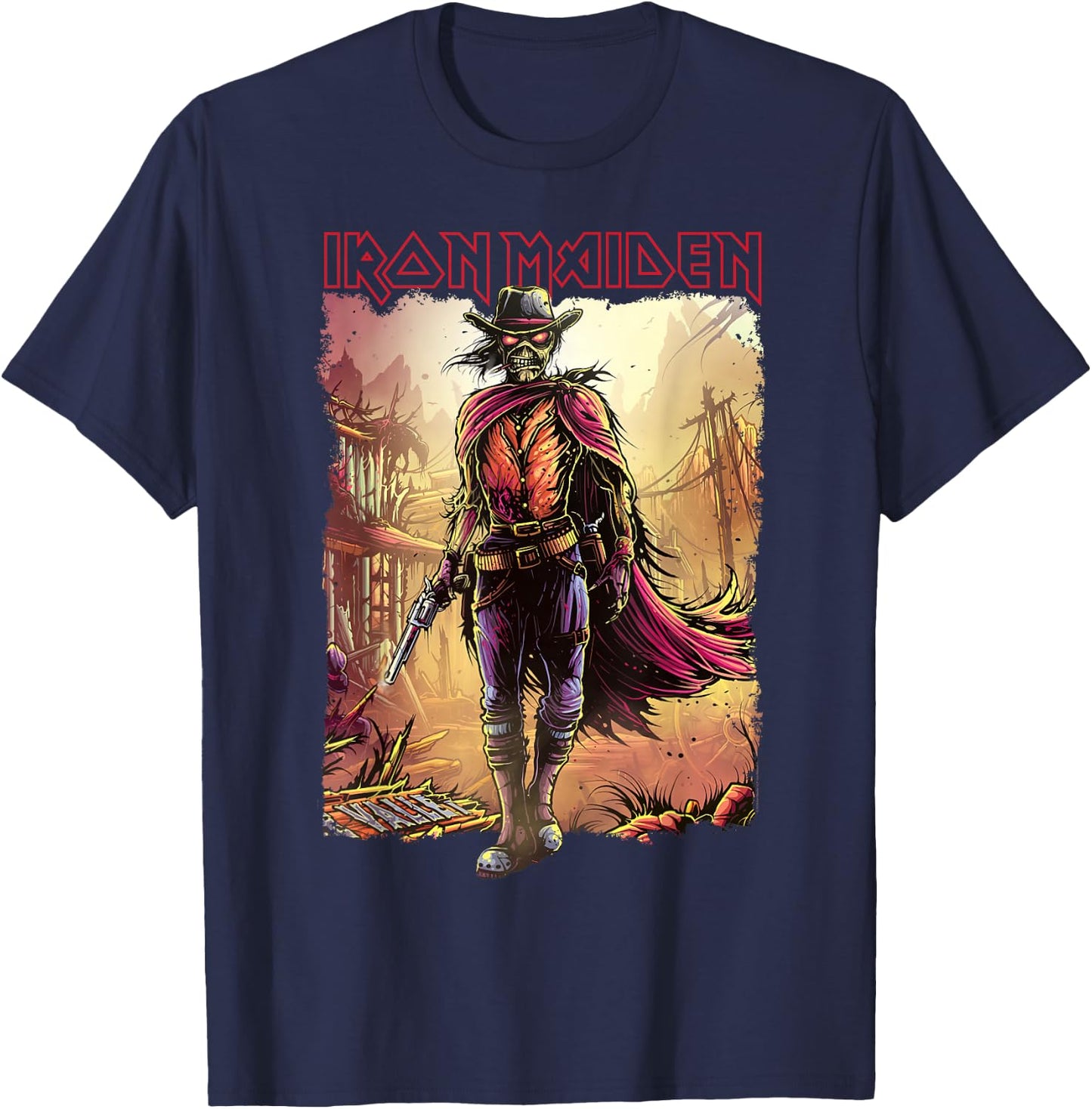 Iron Maiden - Piece of Mind Graphic Novel Stranger Navy T-Shirt - T-Shirt | Navy
