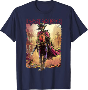 Iron Maiden - Piece of Mind Graphic Novel Stranger Navy T-Shirt - T-Shirt | Navy