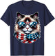 Ragdoll Cat American Flag USA Patriotic Cat 4th of July T-Shirt - T-Shirt | Navy