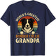 Border Collie Worlds Greatest Grandpa Retro Dog Lover T-Shirt - T-Shirt | Navy