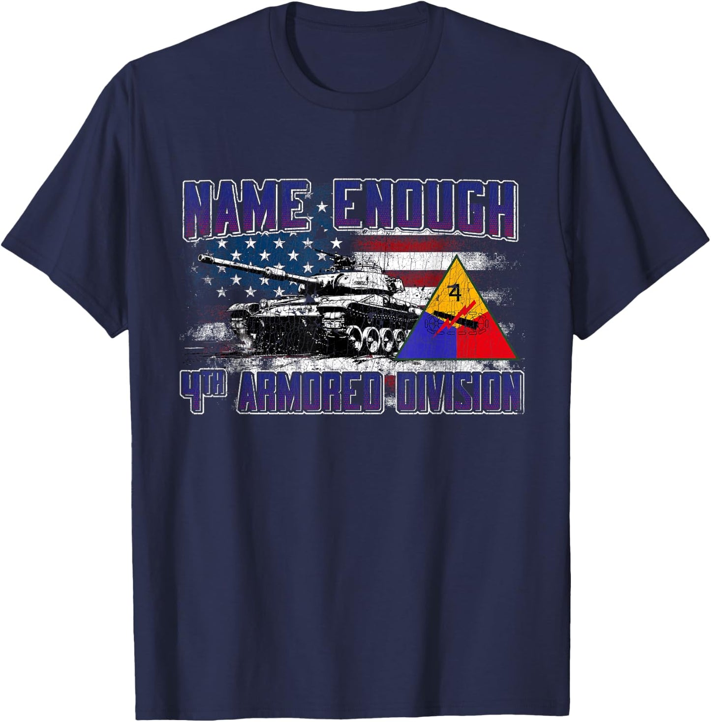 Veteran 4th Armored Division Breakthrough Vintage Gifts T-Shirt - T-Shirt | Navy