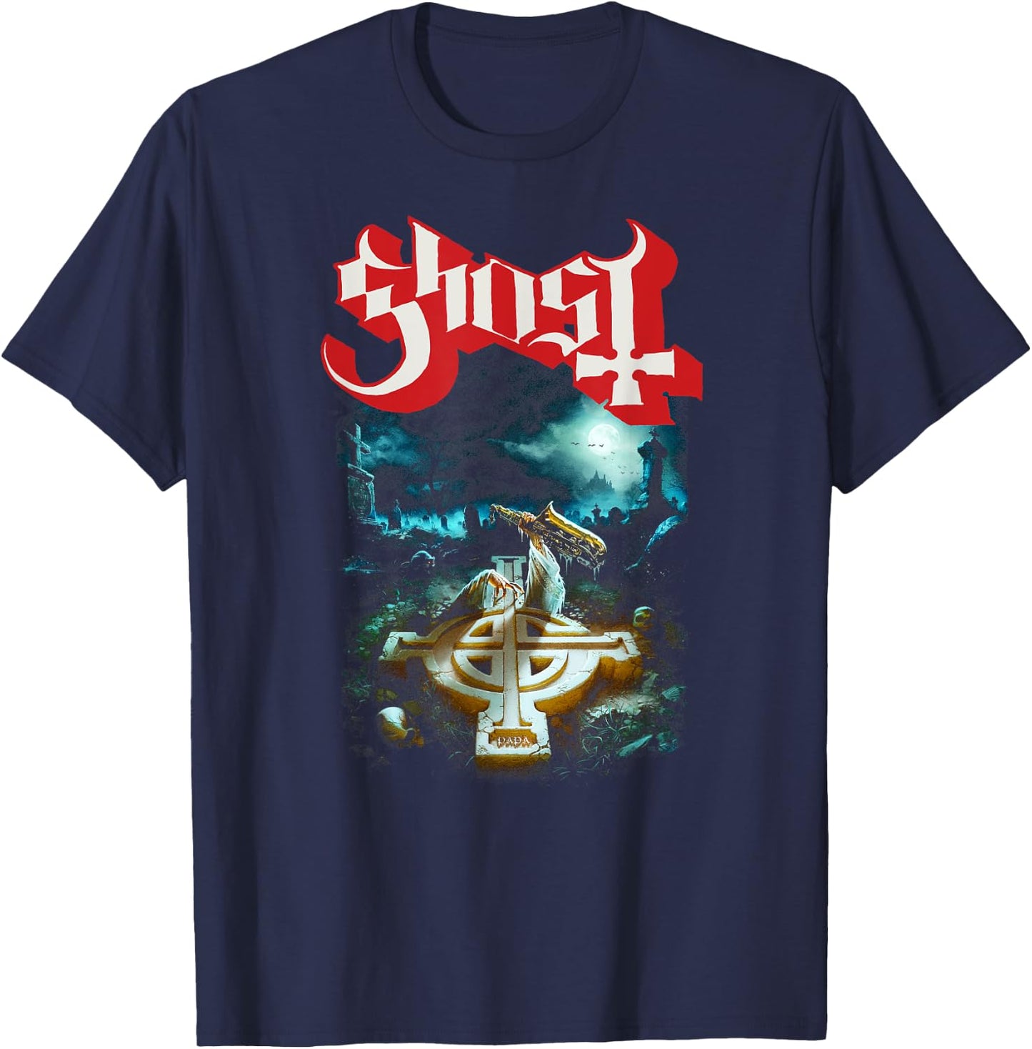 Ghost – Rite Here, Rite Now Title Back and Front T-Shirt - T-Shirt | Navy