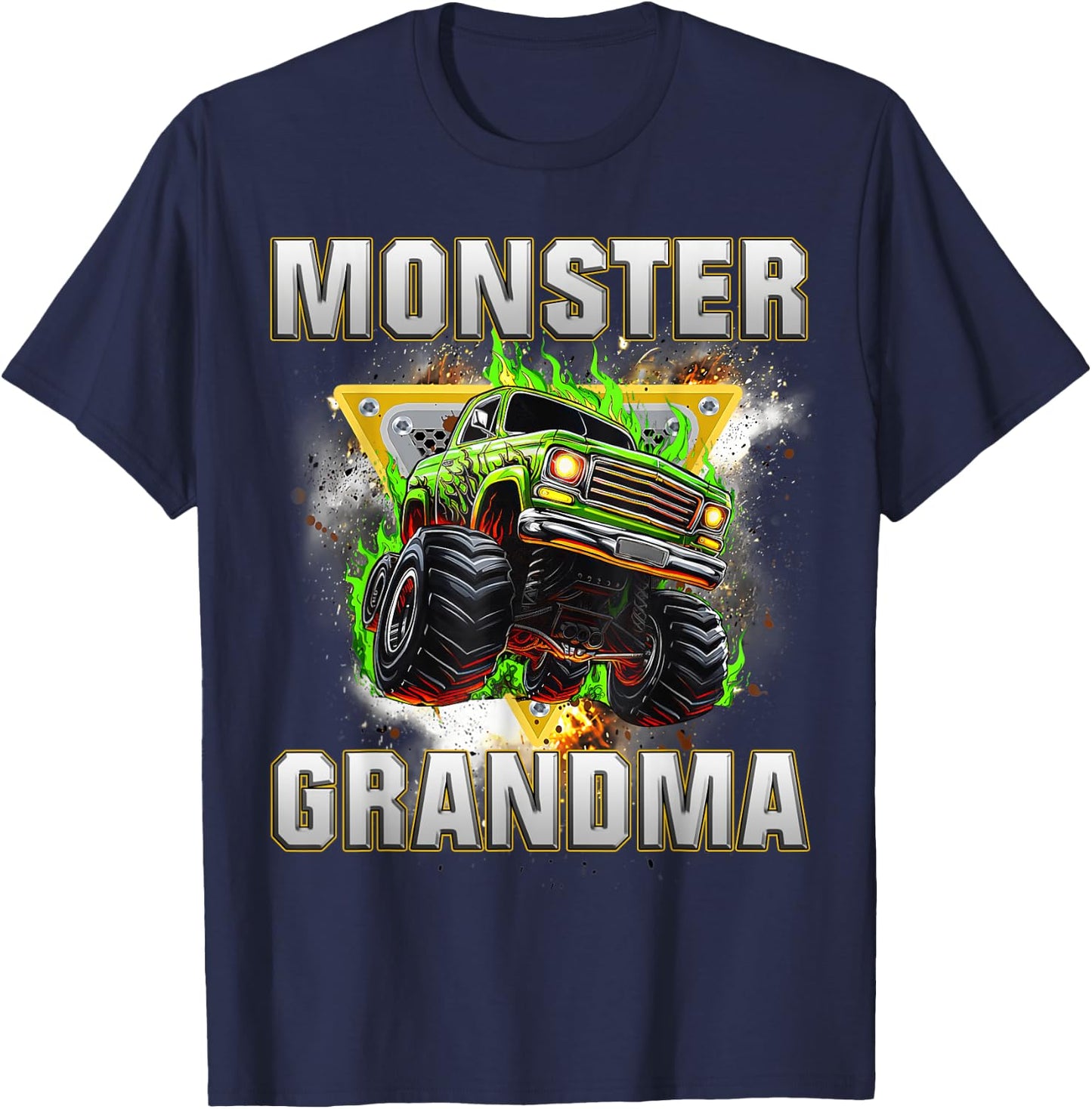 Monster Truck Grandma Monster Truck Are My Jam Adults Kids T-Shirt - T-Shirt | Navy