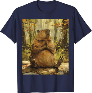 Funny Graphic Capybara T-Shirt - T-Shirt | Navy