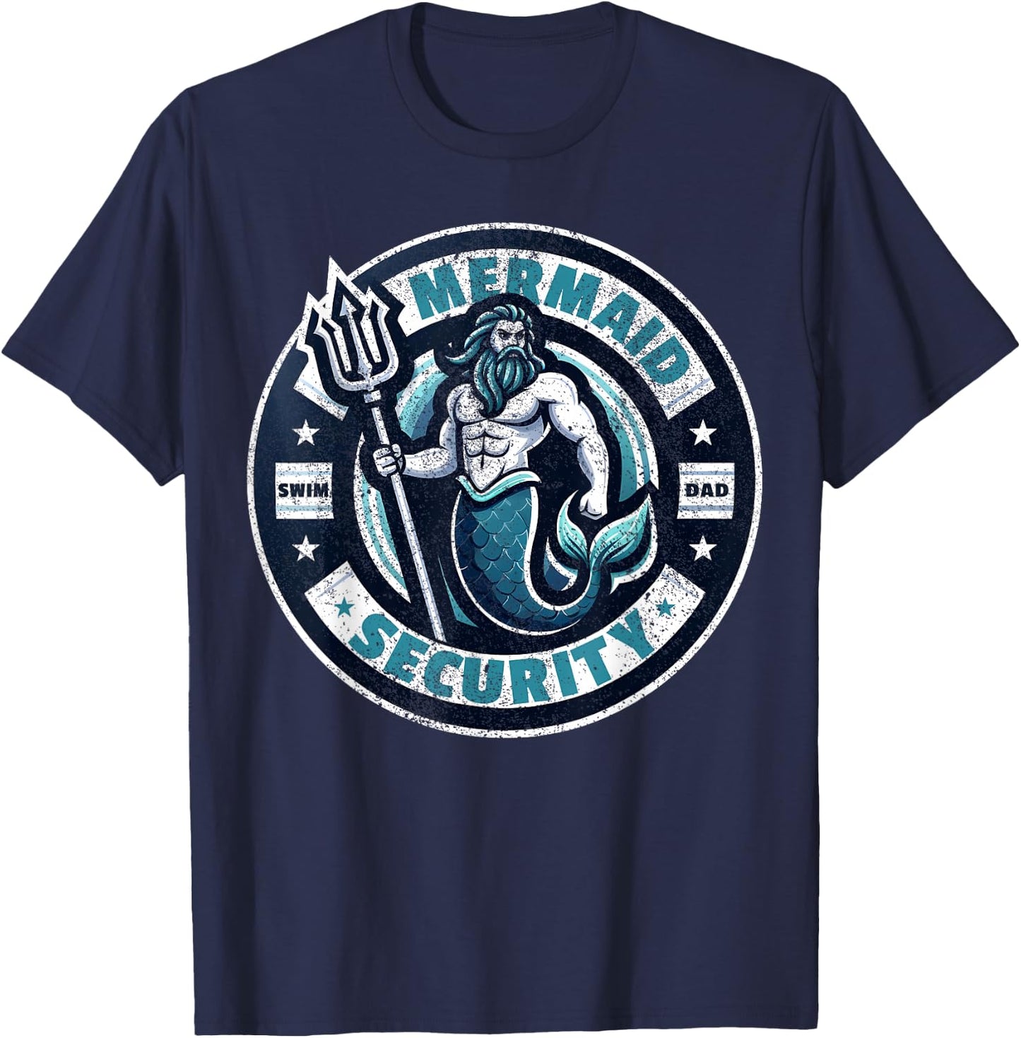 Funny Father Swimming Dad Swimmer Daughter Swim T-Shirt - T-Shirt | Navy