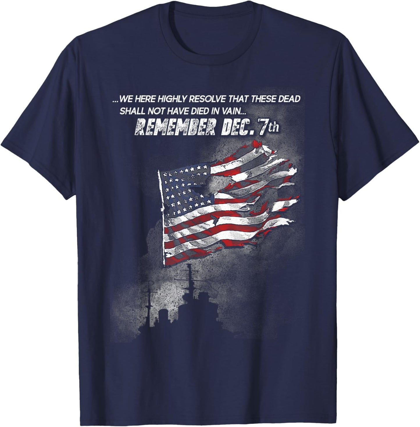 Pearl Harbor: Remember Dec. 7th T-Shirt - T-Shirt | Navy