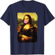 Mona Lisa Blowing Bubble Gum Funny Gioconda T-Shirt - T-Shirt | Navy