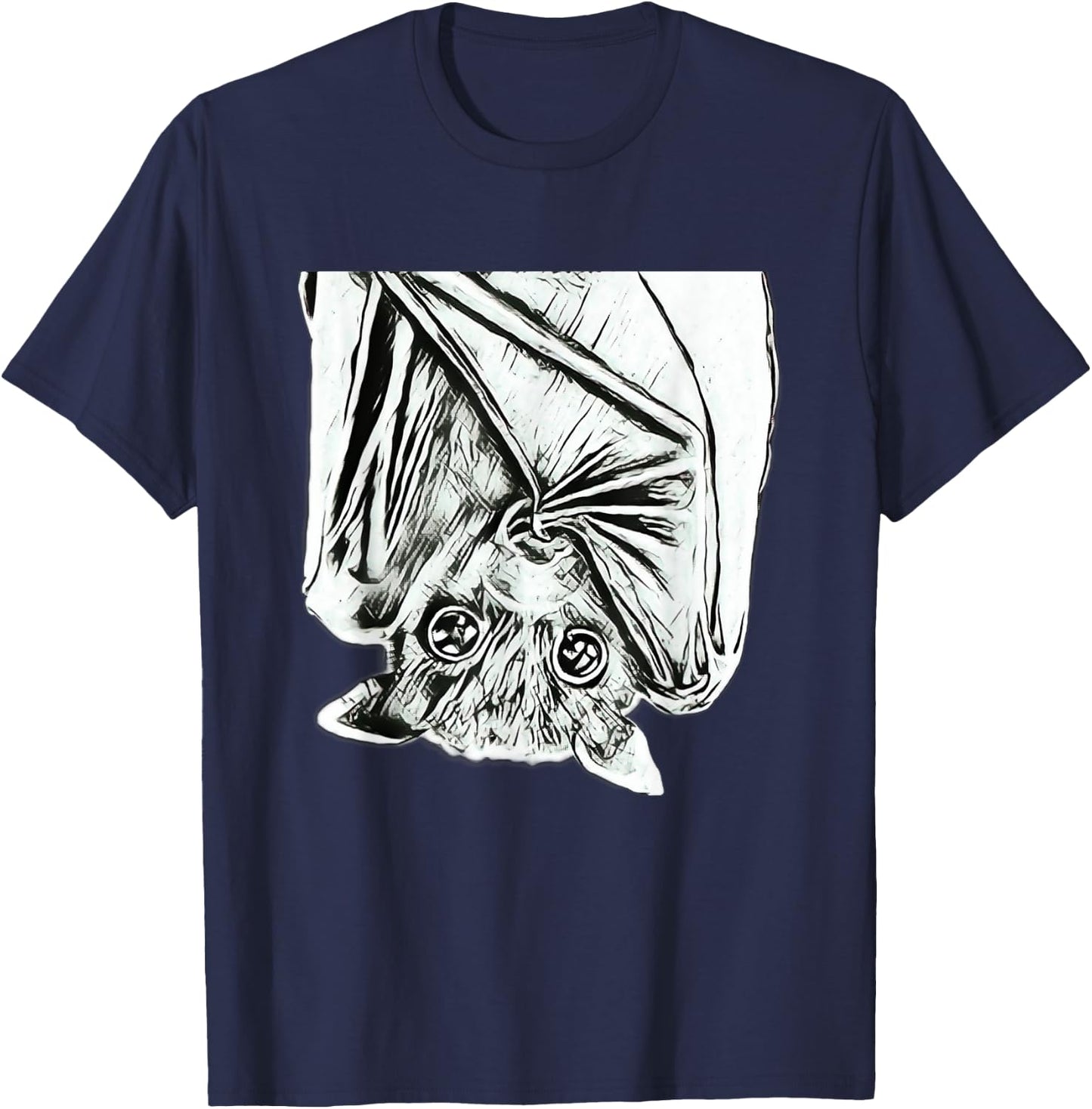 Bat Night Vampire Motif Halloween Wing flying Mammals Bats T-Shirt - T-Shirt | Navy