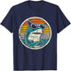 Retro Cool Shark with Sunglasses Vintage Ocean Vibes T-Shirt - T-Shirt | Navy