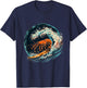 Shrimp Ocean Sea Animal Lover Marine Mammal Surfing Motif T-Shirt - T-Shirt | Navy