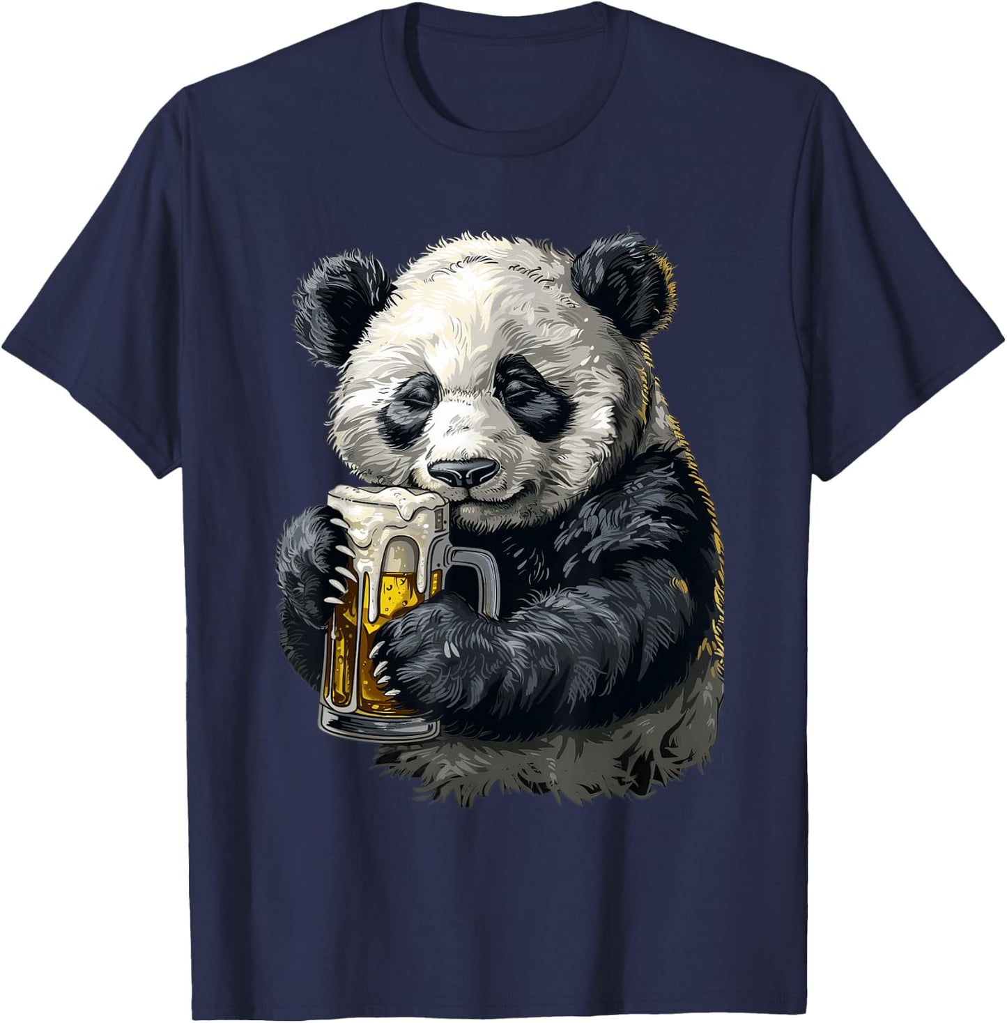 Panda Beer T-Shirt - T-Shirt | Navy