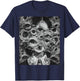 Creepy manga Girl Scary Eyes Horror Halloween Frightening T-Shirt - T-Shirt | Navy