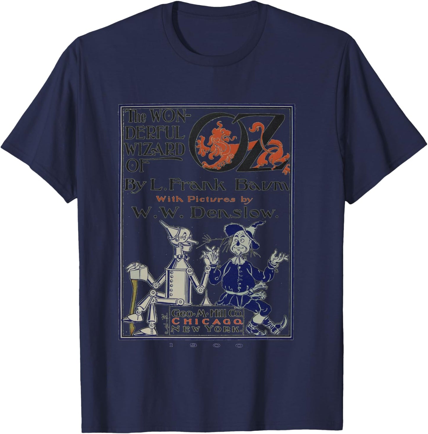 Scarecrow & Tin-Man Shirt The Wizard Of OZ -OZ Book T-Shirt - T-Shirt | Navy
