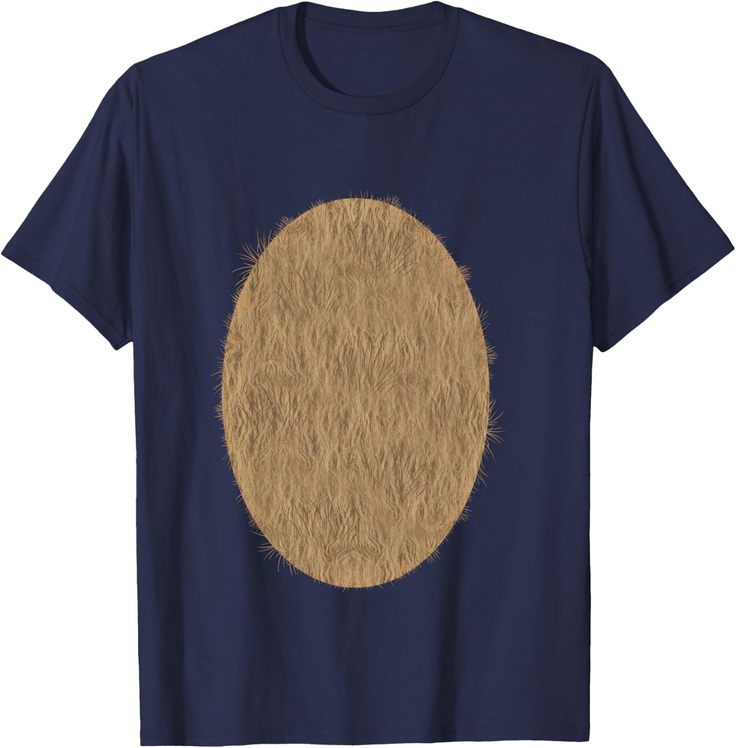 Deer Bear Fuzzy Hairy Belly Costume T-Shirt - T-Shirt | Navy