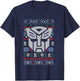 Transformers Christmas Autobots Retro Ugly Sweater Style T-Shirt - T-Shirt | Navy