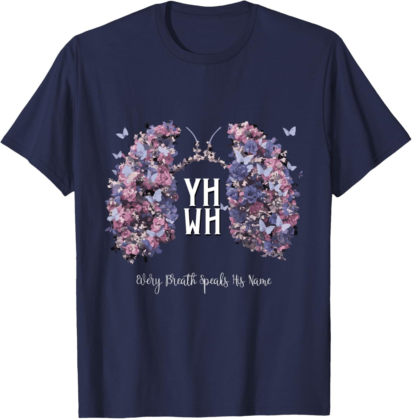 YHWH Yahweh Every Breath Speaks His Name T-Shirt - T-Shirt | Navy
