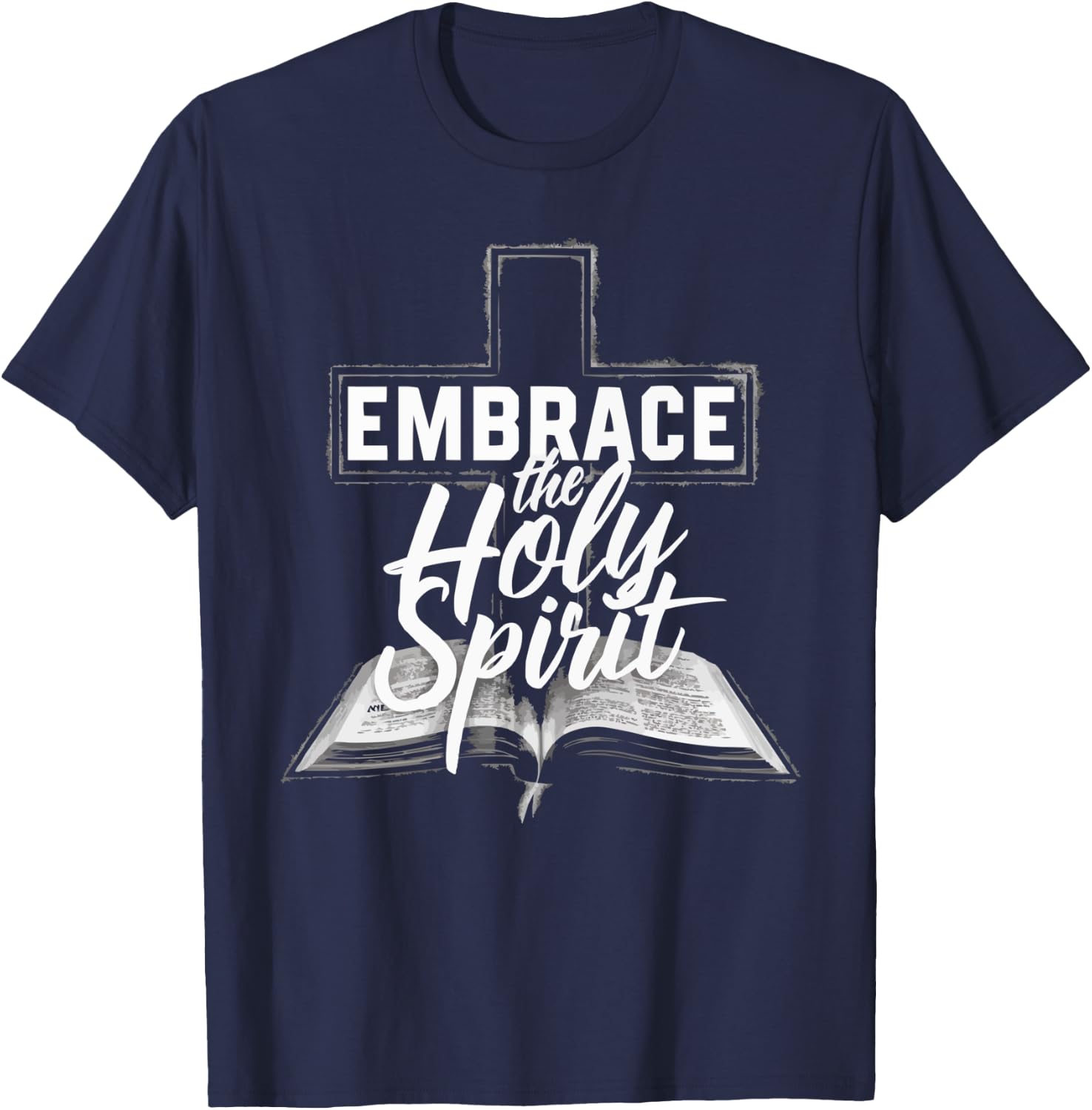 Holy Spirit I Love Jesus Christ Catholic Christian Faith T-Shirt - T-Shirt | Navy