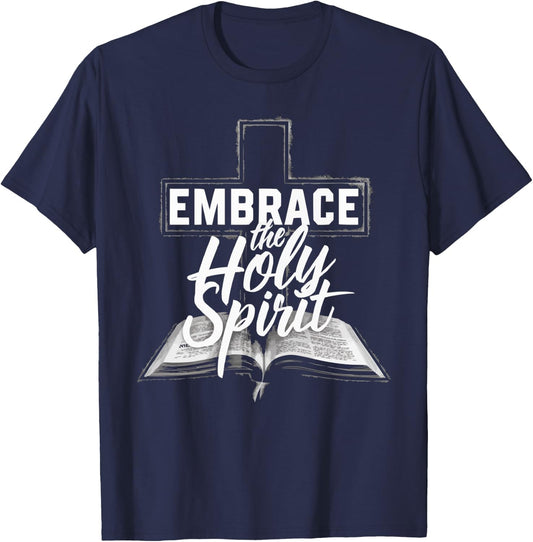 Holy Spirit I Love Jesus Christ Catholic Christian Faith T-Shirt - T-Shirt | Navy