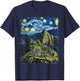 Machu Picchu Peru Inca Starry Night Painting T-Shirt - T-Shirt | Navy