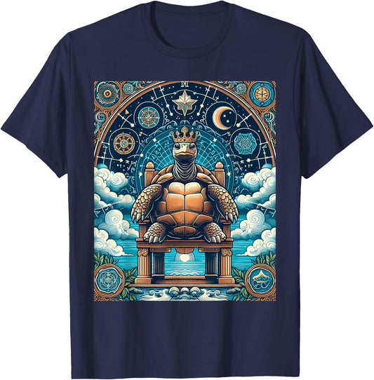 Turtle tarot card T-Shirt - T-Shirt | Navy