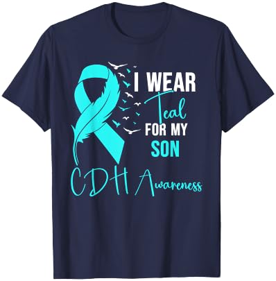 CDH Awareness I Wear Teal for My Son T-Shirt - T-Shirt | Navy