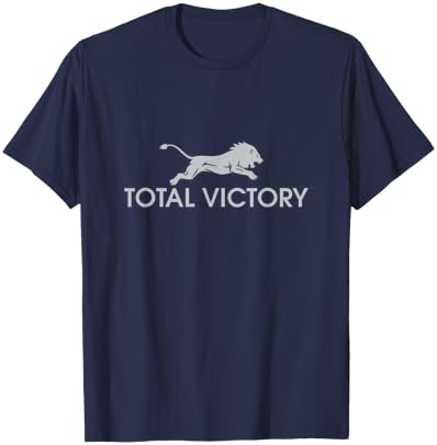 Total Victory Lion Of Judah Iron Zion Hebrew Warrior Hanukka T-Shirt - T-Shirt | Navy