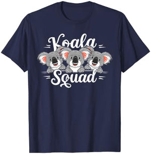 Koala Squad Design for Koala Lover Stuff | Cool Koala Bear T-Shirt - T-Shirt | Navy