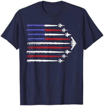 USA Fighter Jets 4th of July Men Women Kids Funny Patriotic T-Shirt - T-Shirt | Navy