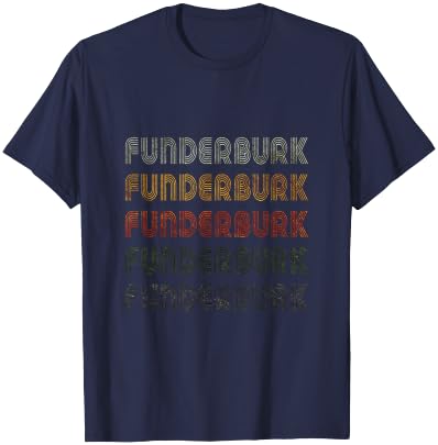 Love Heart Funderburk Grunge Vintage Black Funderburk T-Shirt - T-Shirt | Navy